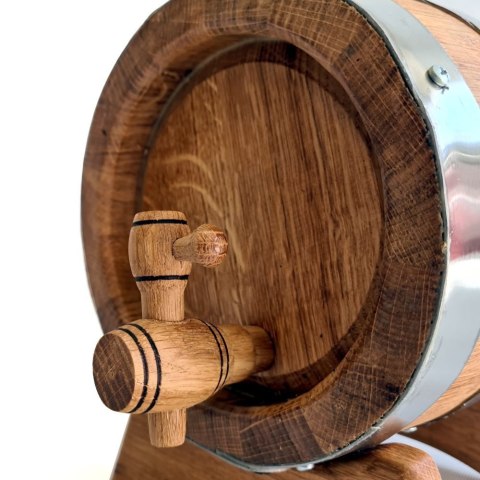 Beczka drewniana dębowa 3l wypalana na bimber, whisky lub wino + grawer Beczka drewniana dębowa 3l wypalana na bimber, whisky lub wino + grawer