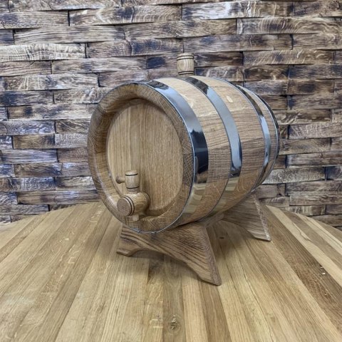 Beczka drewniana dębowa 3l wypalana na bimber, whisky lub wino + grawer Beczka drewniana dębowa 3l wypalana na bimber, whisky lub wino + grawer