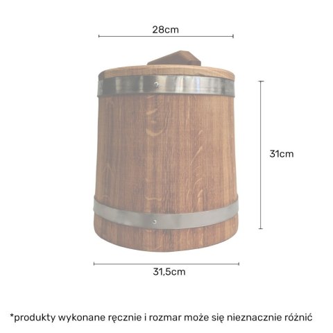 Beczka drewniana dębowa do kiszenia 15l Beczka drewniana dębowa do kiszenia 15l