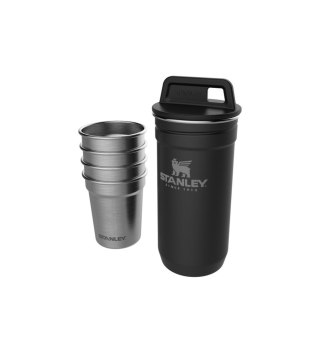 Kieliszki metalowe w etui ADVENTURE - MATTE BLACK