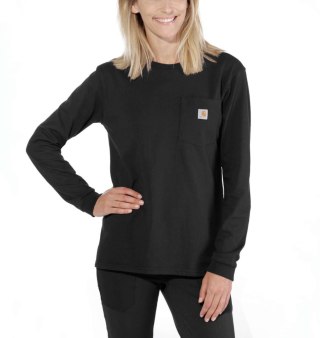 Koszulka Carhartt WK126 Workwear Pocket L/S Black