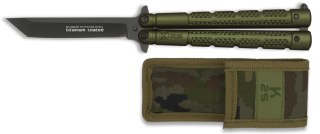 Nóż motylek K25 36249 Balisong Green