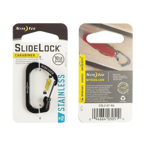 Karabinek Nite Ize Slidelock Carabiner #2 Czarny Karabinek Nite Ize Slidelock Carabiner #2 Czarny