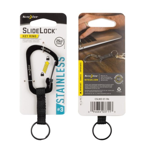 Karabinek do kluczy Nite Ize Slidelock Key Ring 3 Karabinek do kluczy Nite Ize Slidelock Key Ring 3