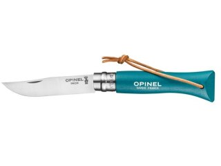 Opinel Nóż Colorama 06 Turquoise rzemień