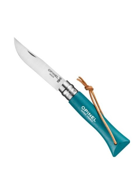 Opinel Nóż Colorama 06 Turquoise rzemień Opinel Nóż Colorama 06 Turquoise rzemień
