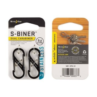 Zestaw Karabinków Nite Ize S-Biner #1 BLK 2P