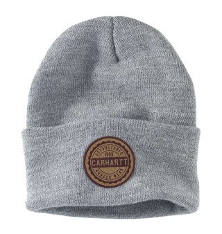 Czapka Carhartt Rugged Wear Patch Beanie HEATHER G