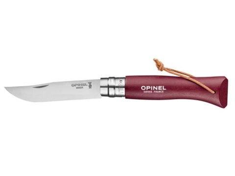 Opinel Nóż Colorama 08 Burgundy+ rzemień Opinel Nóż Colorama 08 Burgundy+ rzemień