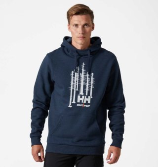 Bluza Helly Hansen Graphic Hoodie Navy Melange