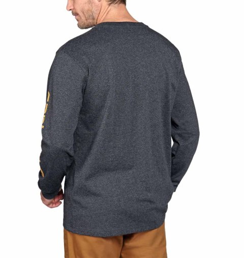 Koszulka Carhartt Heavy Sleeve Logo Carbon Heather Koszulka Carhartt Heavy Sleeve Logo Carbon Heather