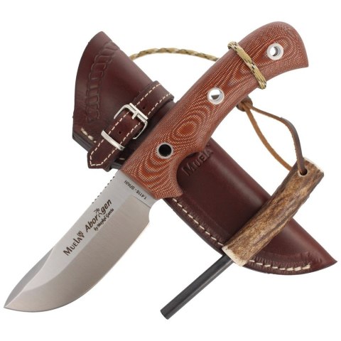 Nóż Muela Full Tang Bushcraft Brown Canvas Micarta