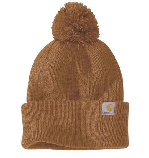 Czapka z Pomponem Carhartt Cuffed Beanie Brown Czapka z Pomponem Carhartt Cuffed Beanie Brown