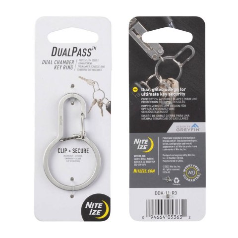 Karabińczyk Nite Ize z podwójną komorą DualPass