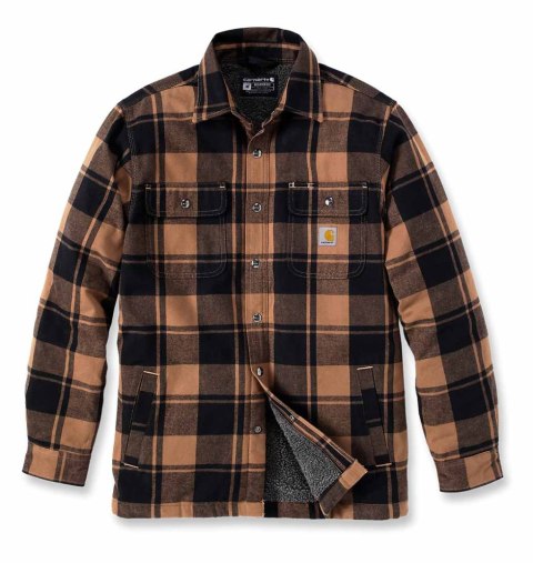 Koszula Wierzchnia Carhartt Heav Flannel Brown Koszula Wierzchnia Carhartt Heav Flannel Brown