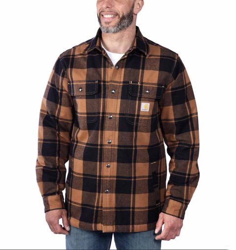 Koszula Wierzchnia Carhartt Heav Flannel Brown Koszula Wierzchnia Carhartt Heav Flannel Brown