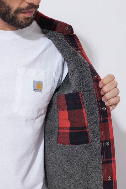 Koszula Wierzchnia Carhartt Heav Flannel Red Koszula Wierzchnia Carhartt Heav Flannel Red