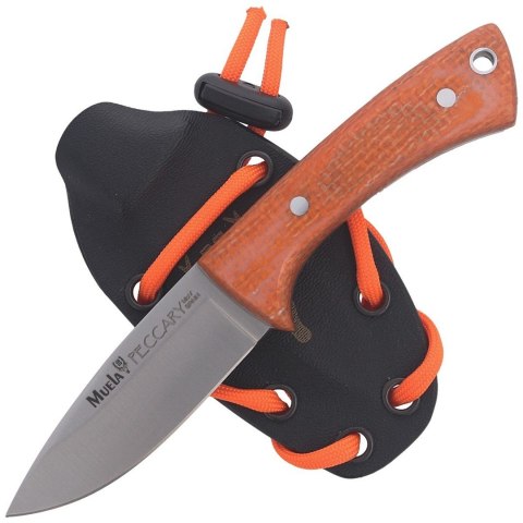 Nóż na szyję Muela Orange Micarta Neck Knife, Sati Nóż na szyję Muela Orange Micarta Neck Knife, Sati