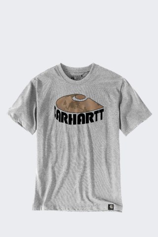 Koszulka Carhartt Heavyweight Camo C Heather Gray