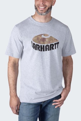 Koszulka Carhartt Heavyweight Camo C Heather Gray