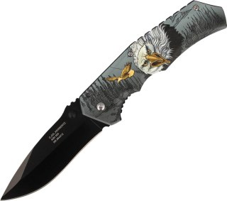 Nóż Herbertz Solingen nadruk 3D motyw Orła, Black