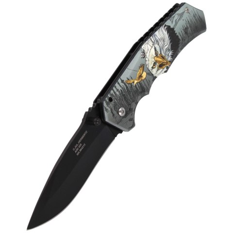 Nóż Herbertz Solingen nadruk 3D motyw Orła, Black Nóż Herbertz Solingen nadruk 3D motyw Orła, Black