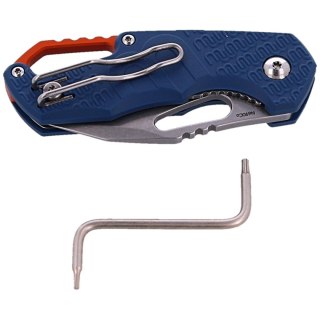 Nóż MKM Isonzo Clip Point Blue FRN, Stone Washed N