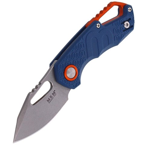 Nóż MKM Isonzo Clip Point Blue FRN, Stone Washed N