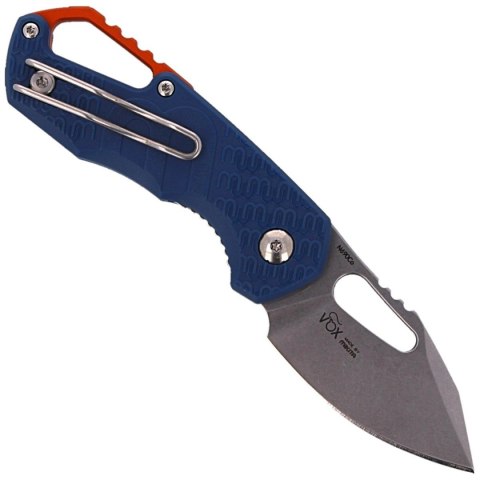 Nóż MKM Isonzo Clip Point Blue FRN, Stone Washed N