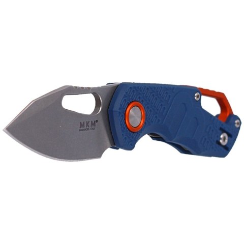 Nóż MKM Isonzo Clip Point Blue FRN, Stone Washed N