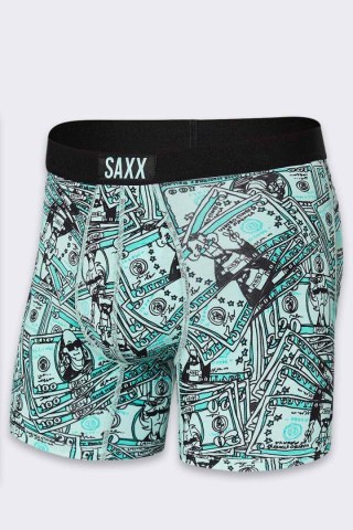 Bokserki Saxx Vibe Slim Fit COLD HARD CASH ICE GRE
