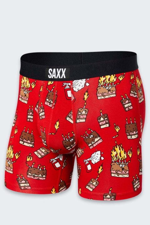 Bokserki Saxx Vibe Slim Fit FIRED UP RED