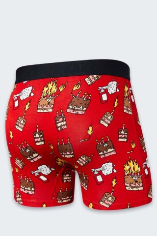 Bokserki Saxx Vibe Slim Fit FIRED UP RED