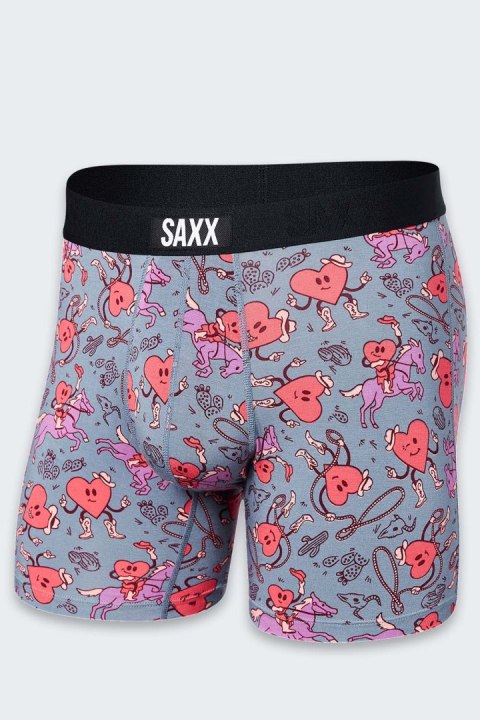 Bokserki Saxx Vibe Slim Fit I HEART COWBOYS GREY Bokserki Saxx Vibe Slim Fit I HEART COWBOYS GREY