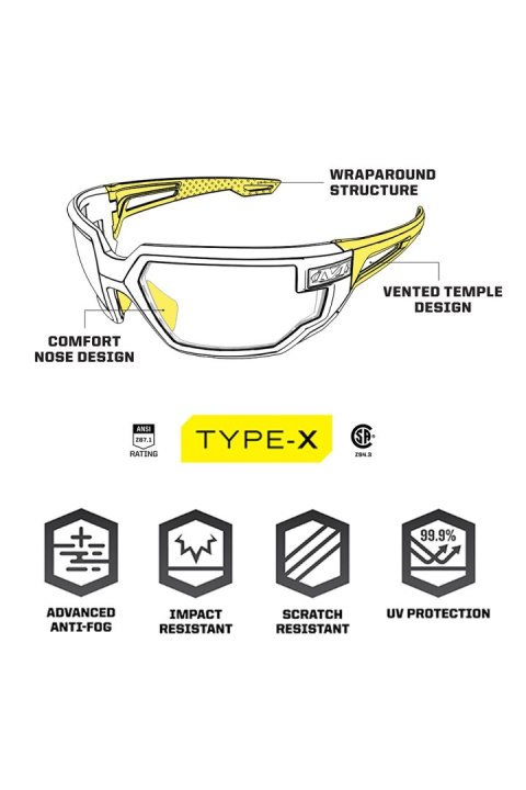 Okulary Ochronne Mechanix Vision TypeX Clear Okulary Ochronne Mechanix Vision TypeX Clear