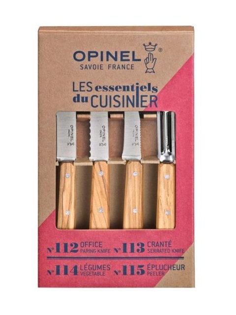 Opinel Zestaw Essentials Olivewood Box Set Opinel Zestaw Essentials Olivewood Box Set