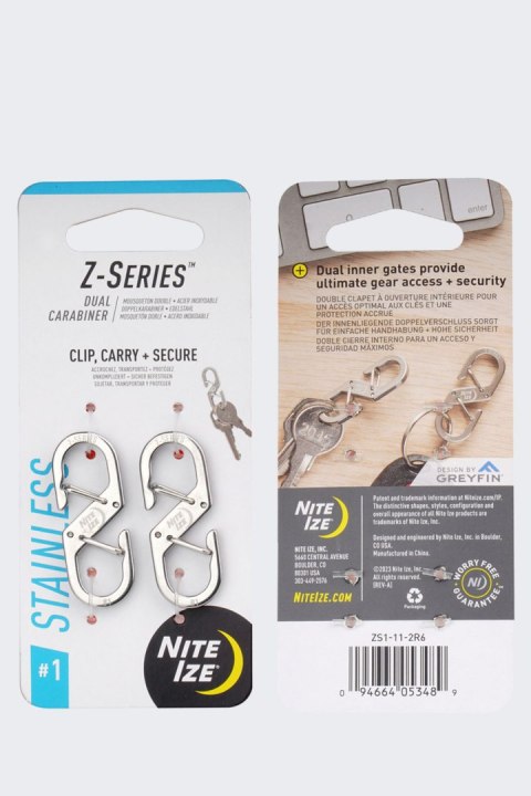 Podwójny Karabinek Nite Ize ZSeries 1 Stainless Podwójny Karabinek Nite Ize ZSeries 1 Stainless
