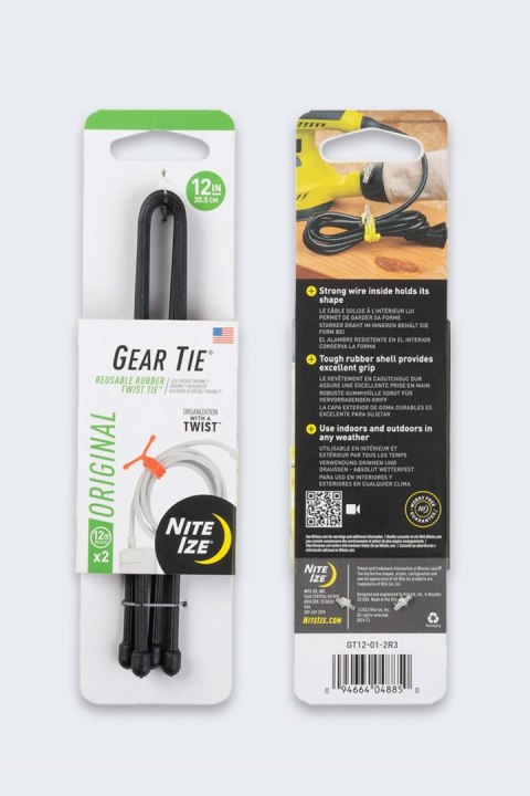 Elastyczna Opaska Nite Ize Gear Tie 6 2Pack Black Elastyczna Opaska Nite Ize Gear Tie 6 2Pack Black