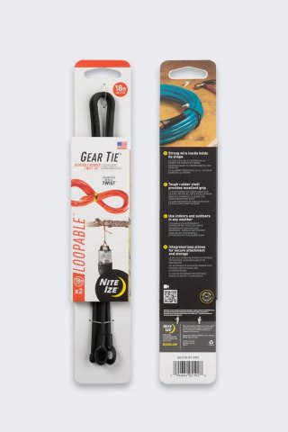Elastyczna Opaska Nite Ize Gear Tie 6 2Pack Black