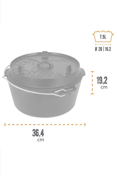 Żeliwny Kociołek Holenderski Petromax 9 L Żeliwny Kociołek Holenderski Petromax 9 L