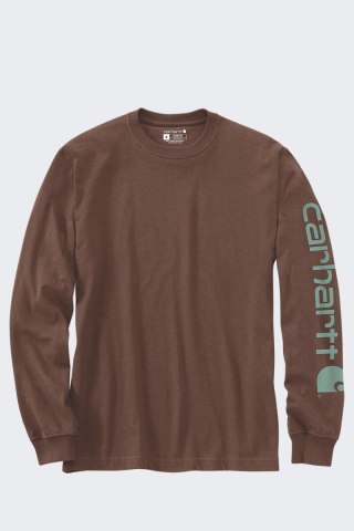 Koszulka Carhartt Heavyweight Sleeve Logo Mocha