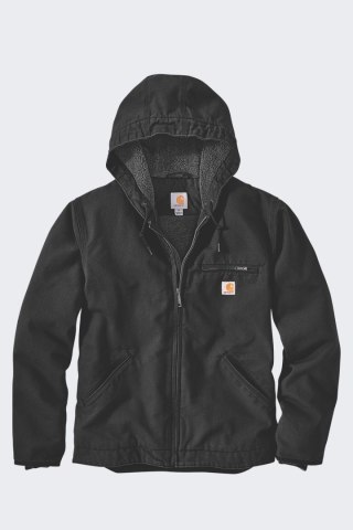 Kurtka Carhartt Washed Duck Sherpa Lined Black