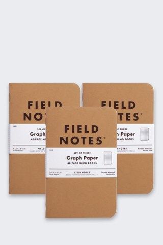 Notes Field Notes Original Kraft Kratka 3 Pack