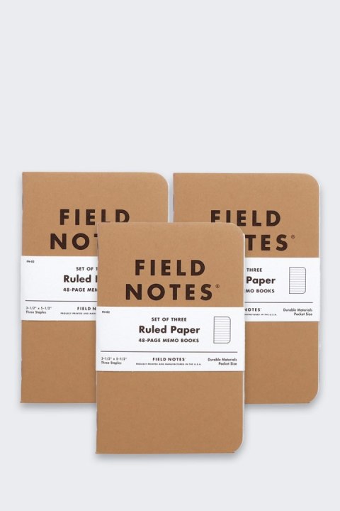Notes Field Notes Original Kraft Linie 3 Pack Notes Field Notes Original Kraft Linie 3 Pack