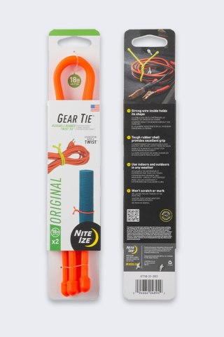 Opaska Nite Ize Gear Tie Original 18 2Pack ORANGE