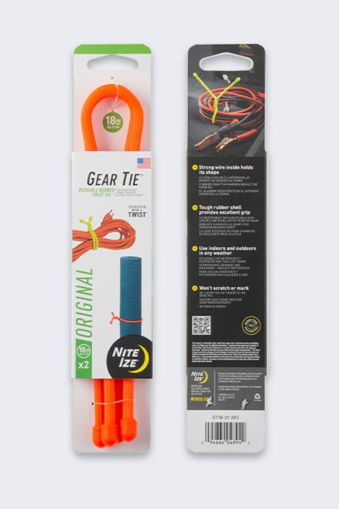 Opaska Nite Ize Gear Tie Original 18 2Pack ORANGE Opaska Nite Ize Gear Tie Original 18 2Pack ORANGE