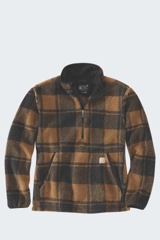 Polar Carhartt Fleece Pullover BrownBlack Plaid