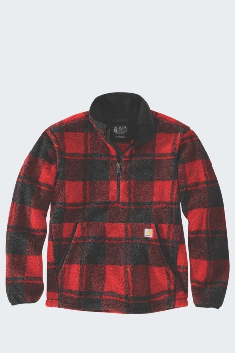 Polar Carhartt Fleece Pullover CrabApple Plaid Polar Carhartt Fleece Pullover CrabApple Plaid