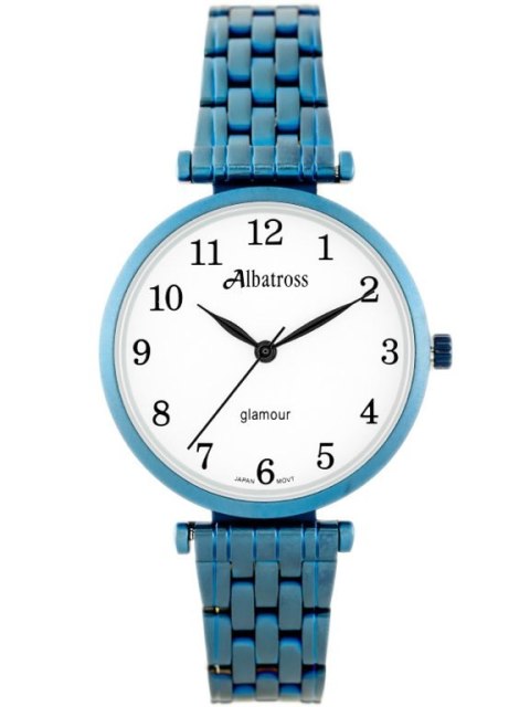 ZEGAREK DAMSKI ALBATROSS Glamour ABBB97 (za537d) blue/white ZEGAREK DAMSKI ALBATROSS Glamour ABBB97 (za537d) blue/white