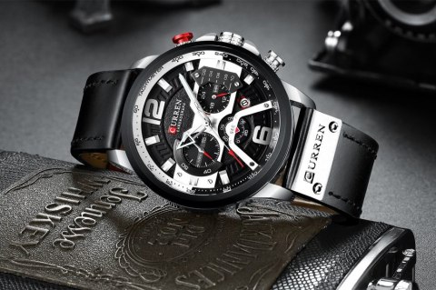 ZEGAREK MĘSKI CURREN 8329 (zc027a) - CHRONOGRAF + BOX ZEGAREK MĘSKI CURREN 8329 (zc027a) - CHRONOGRAF + BOX